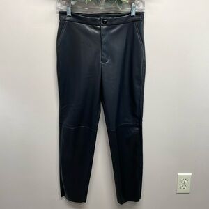 NWT Truth by Republic Black Faux Leather High Rise Pants 6P